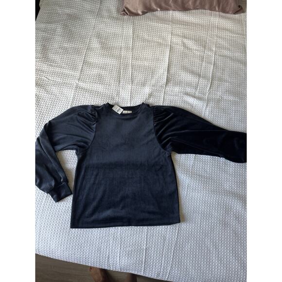 6 for $20 LOFT Top Women XS Mosaic Cozy Velour Pullover NEW - Picture 2 of 4